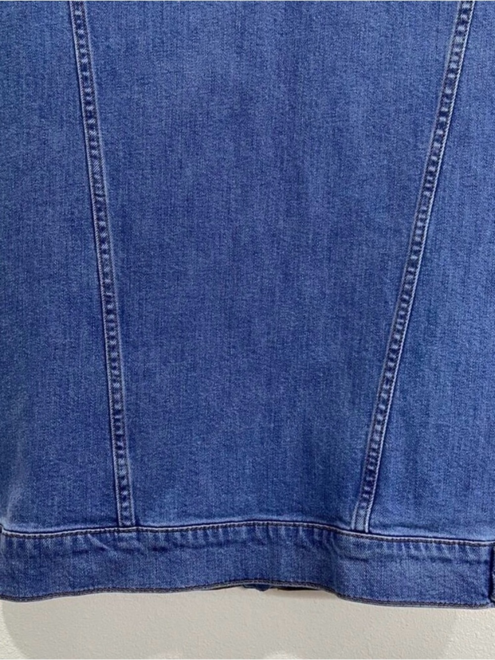 ASOS Trucker Jean Vest Oversized Sleeveless Blue Denim Medium Wash US 6 / UK 10 - Picture 7 of 11